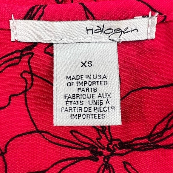 Halogen Red Black Floral Sleeveless Blouse Size XS Women’s - Picture 2 of 5